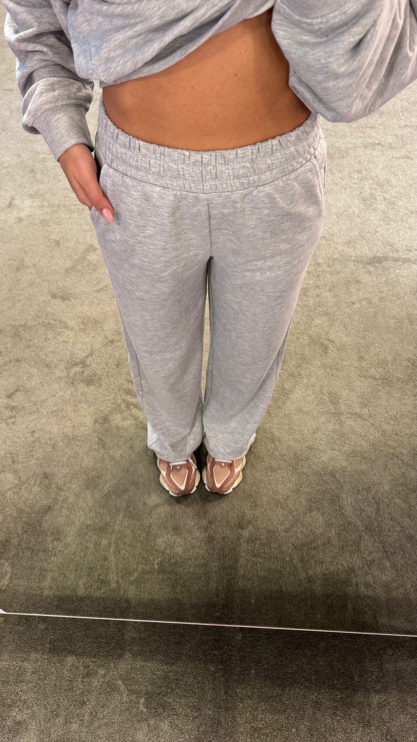 Joggers grigio chiaro wide leg jx