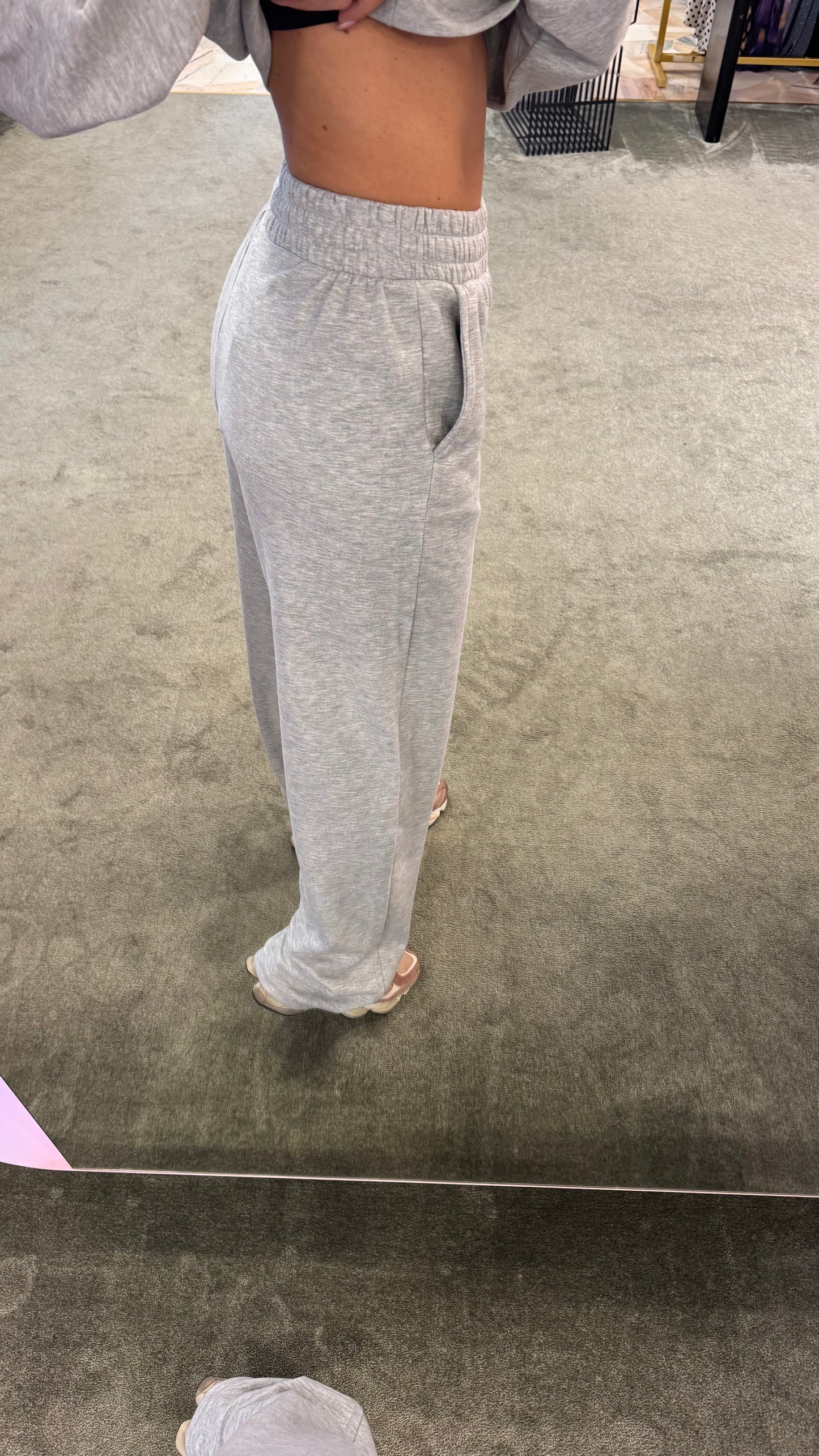 Joggers grigio chiaro wide leg jx