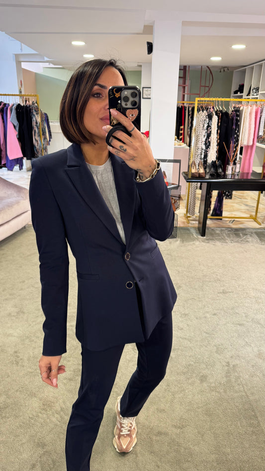 Blazer blu notte slim due bottoni fr