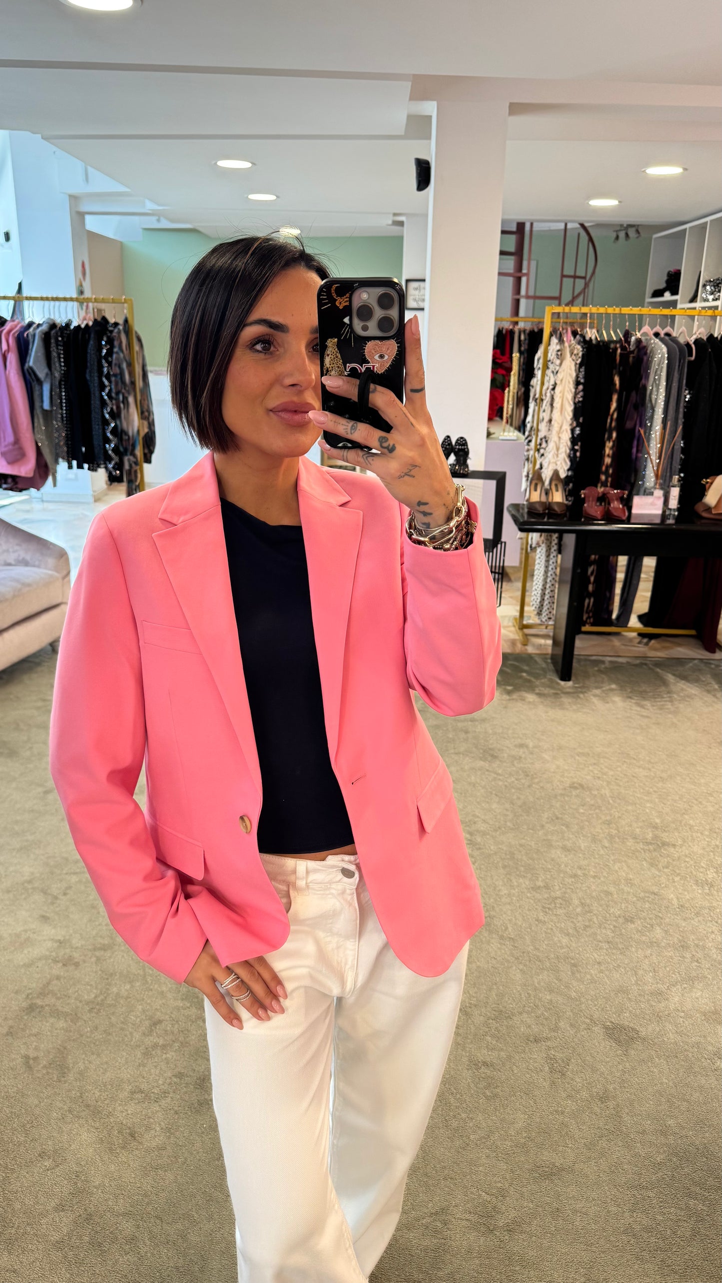 Blazer rosa regular jx