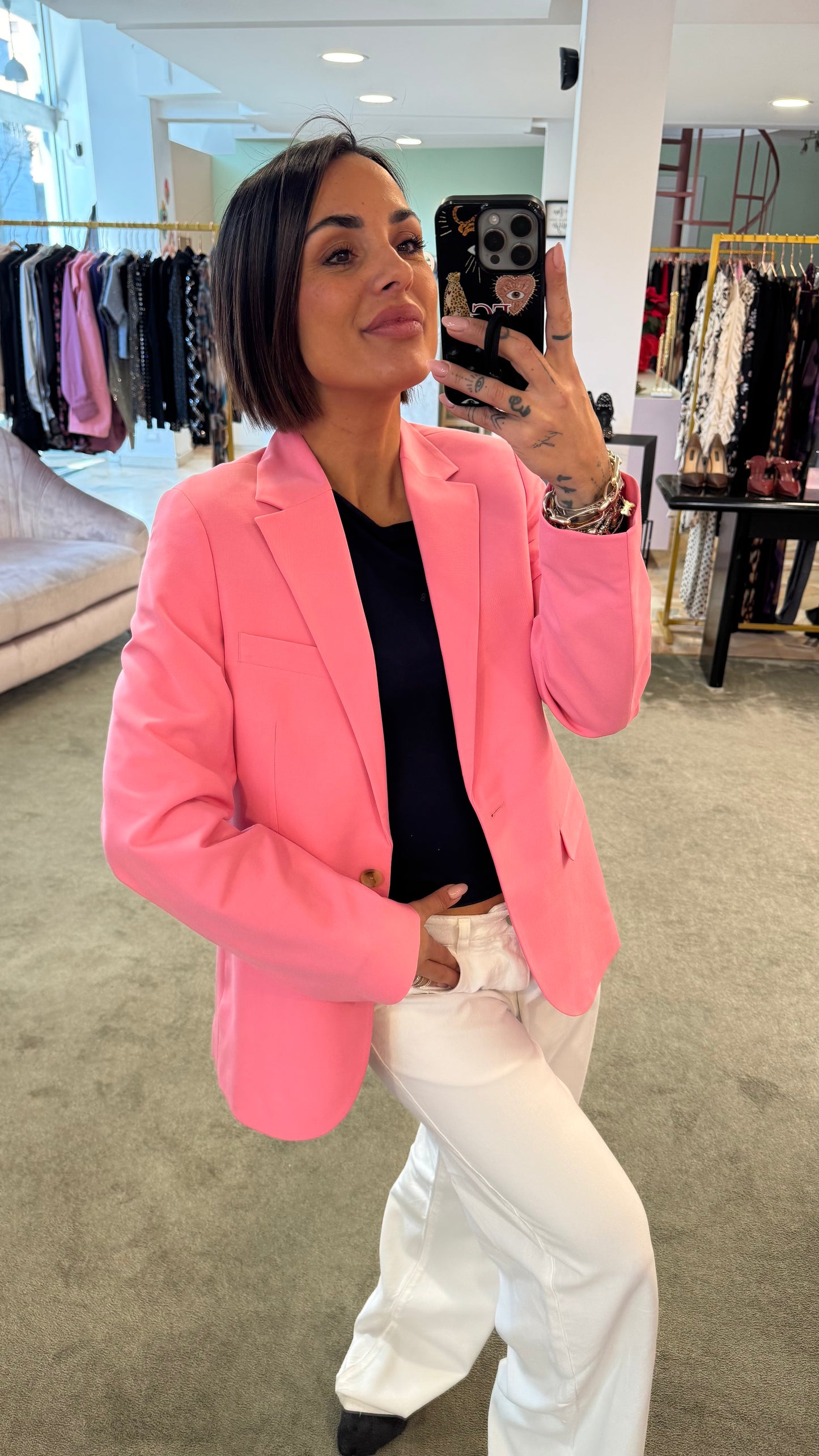 Blazer rosa regular jx