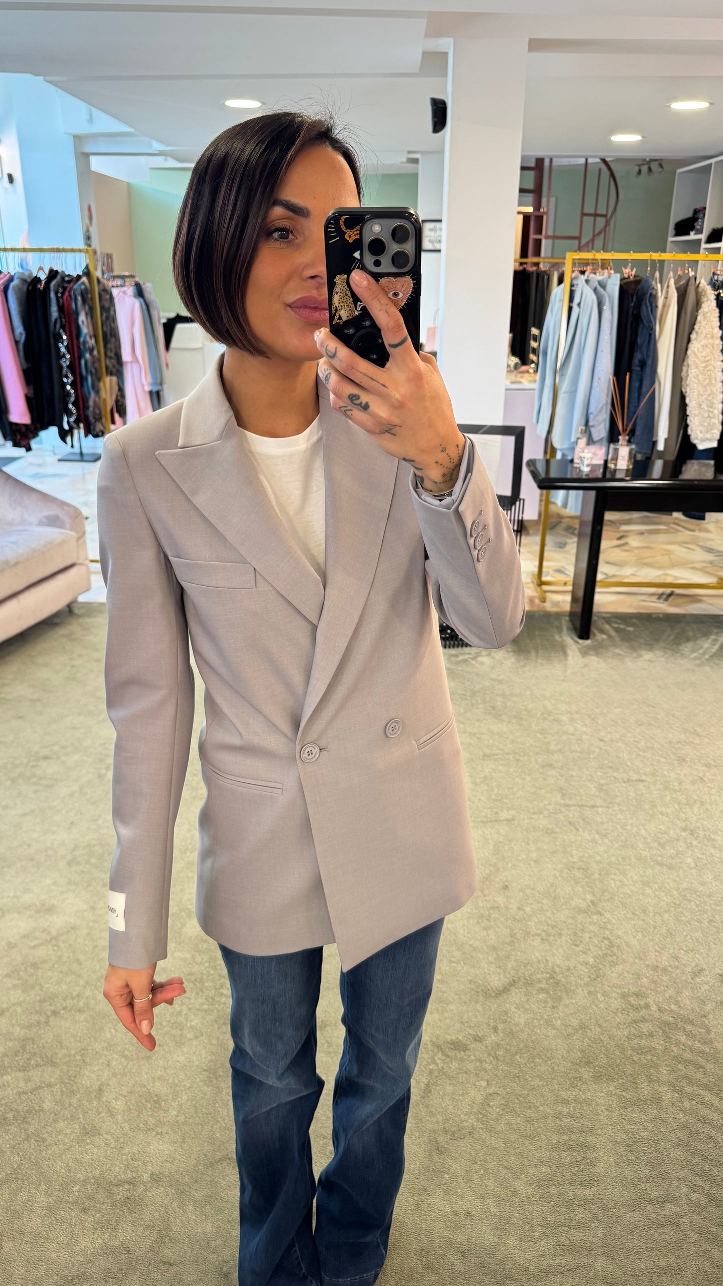 Blazer grigio doppiopetto hinnominate