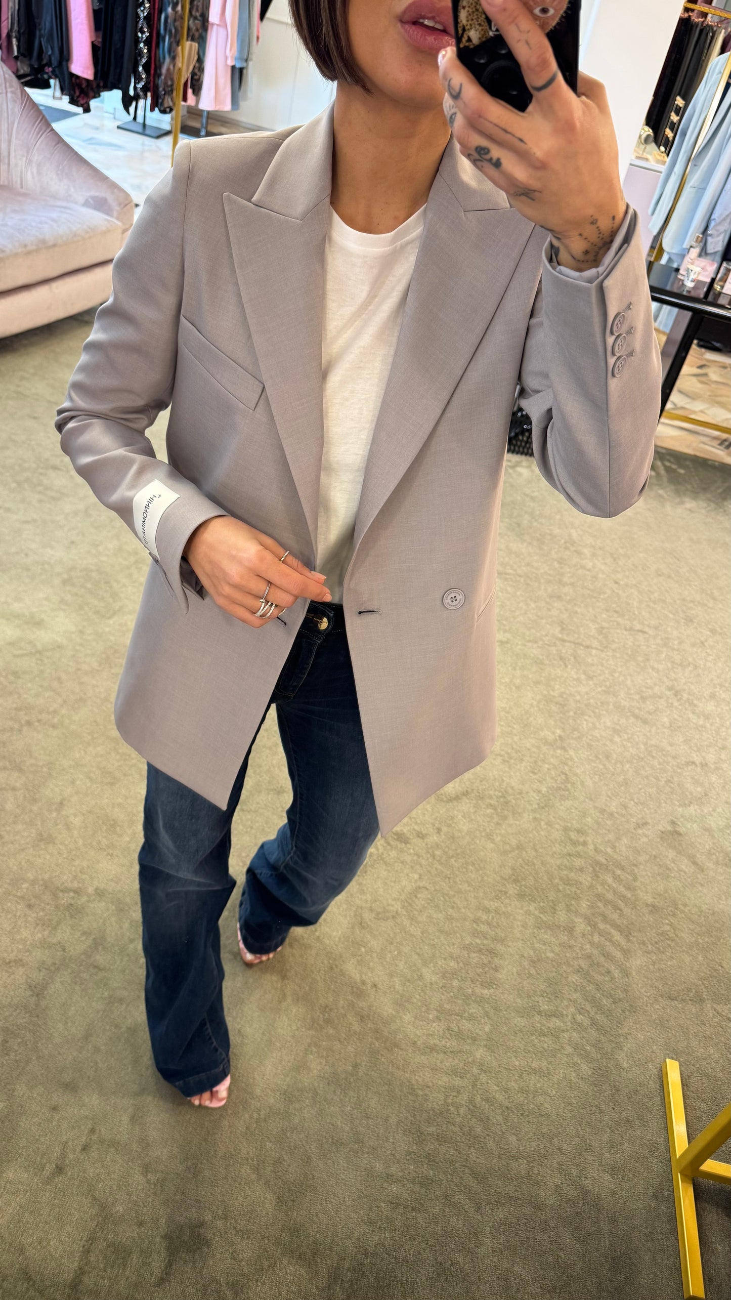 Blazer grigio doppiopetto hinnominate