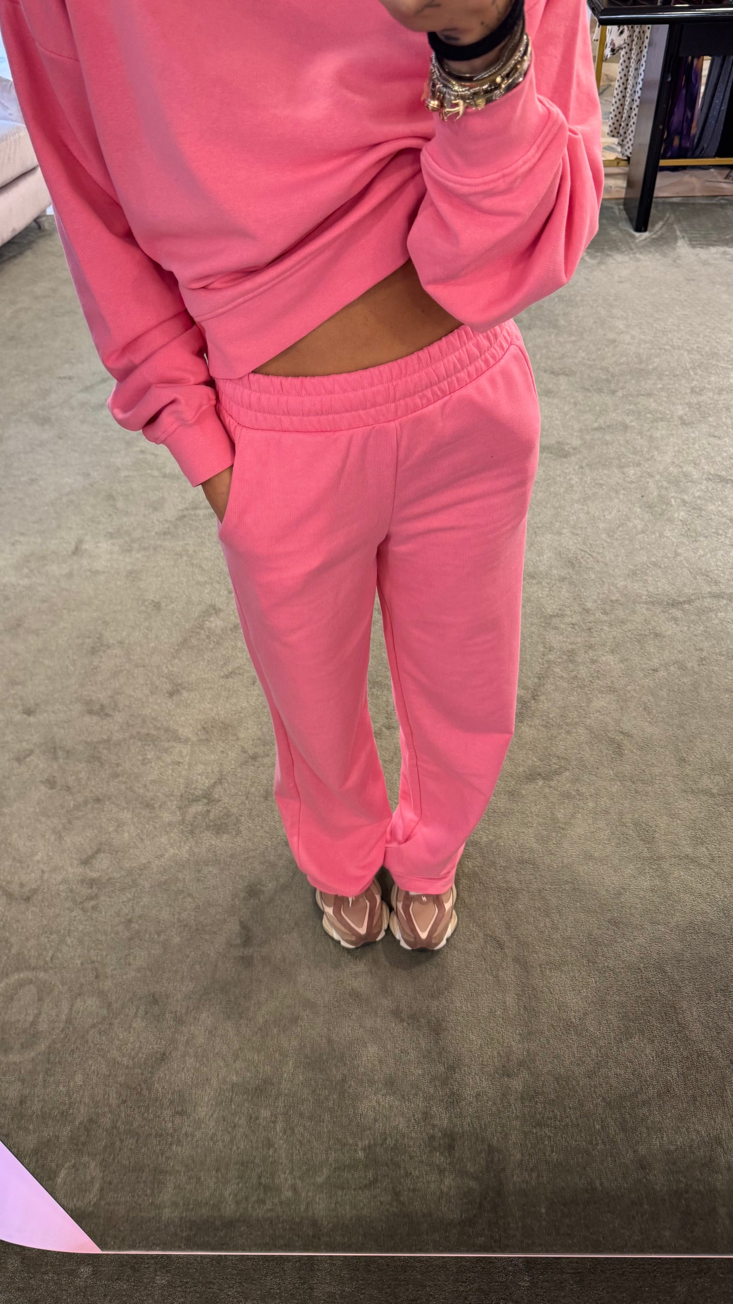 Joggers rosa wide leg jx