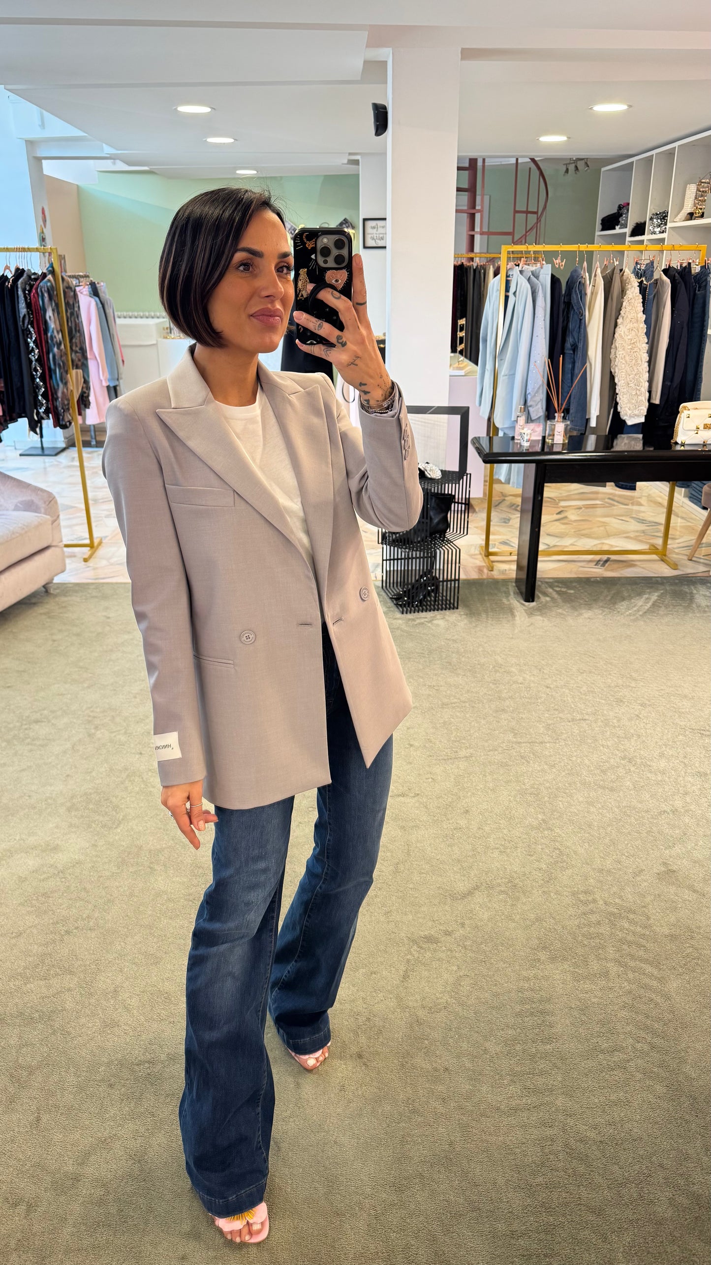 Blazer grigio doppiopetto hinnominate