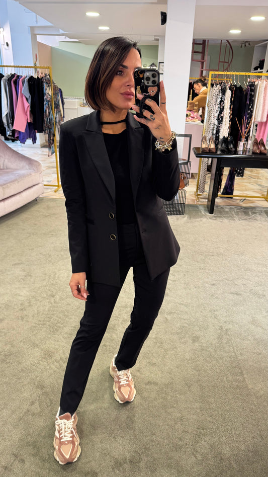 Blazer nero slim due bottoni fr